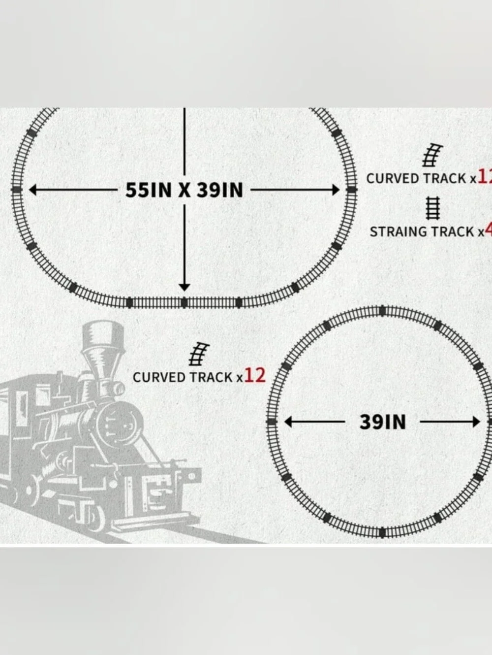 Electric Train Steam Engine Musical Christmas Tree Decor Animated New